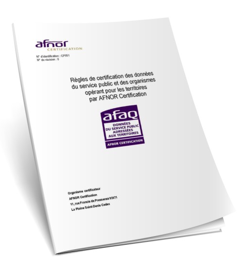 Certification Référentiel données service public